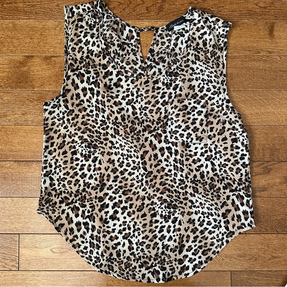 Criss cross back leopard tank - Picture 1 of 7